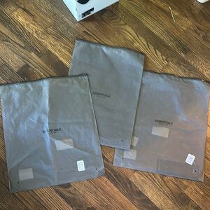 Fear of God Gray Tote Bags with Minimalist Design